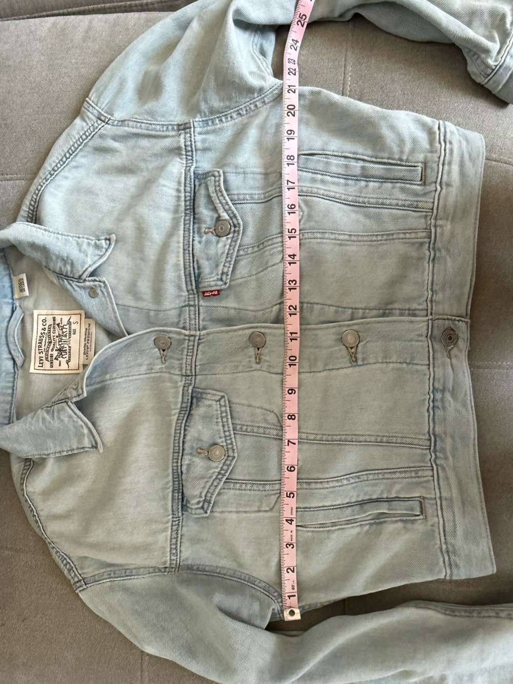 Levi's Light Blue Denim Jacket Sz S - Picture 6 of 7